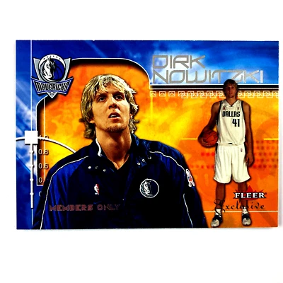 Dirk Nowitzki 2001-02 Fleer Exclusive Card #116 NBA Dallas Mavericks - Image 1 of 2