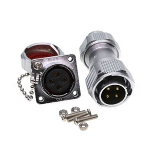 Bayonet Metal M20 4 Pin Waterproof Cable Connectors Panel Mount, WEIPU WY20 IP65 - Picture 1 of 6
