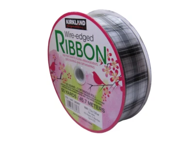 Wire Edged Ribbon Plaid Gift Wrapping 1.5" wide 50 yds General Crafting  - Image 1 of 4