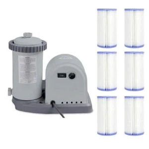 Intex Pool Pump Filter Cartridge w/ Timer 15"X13.3"X18.7" Single Speed Plastic - Picture 1 of 8