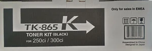 Original Kyocera TK-865 K - Toner Cartridge, Black, 250ci, 300ci - TK865 K - OVP - Afbeelding 1 van 5
