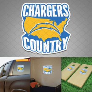 Los Angeles Chargers Country Sticker Decal Vinyl Football Car Wall Window Bumper - Picture 1 of 2