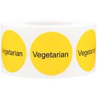Autocollants d'épicerie de cafétéria végétariens | 1" pouce rond | paquet de 500