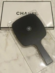 Auténtico Espejo de Mano Chanel Novedad Plástico Negro Marca de Coco Varios Nuevo - Imagen 1 de 2