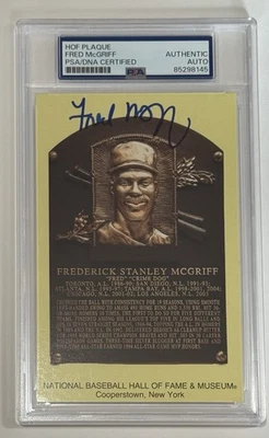Fred McGriff Autograph Signed Hall Of Fame Plaque Postcard - PSA/DNA - Image 1 of 2