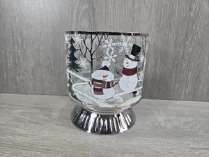 NEW ENCHANTED SNOWMAN 3wick Candle Holder Bath & Body Works FREE SHIP - Picture 1 of 2