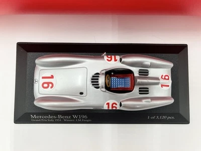1:43 - 1954 #16 Juan Manuel Fangio Mercedes W196 Italian GP Win - Minichamps - Image 1 of 4
