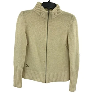 Zadig and Voltaire Embroidered Skull Elbow Full Zip Cardigan Sweater Size 12/14 - Picture 1 of 7