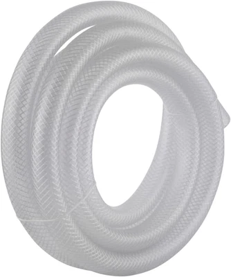 EZ-FLO 3/4 Inch ID (1 Inch OD) PVC Clear Reinforced Braided Vinyl Tubing - Image 1 of 4