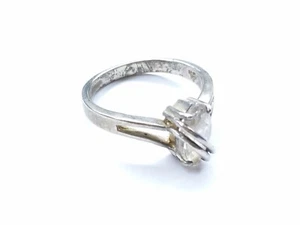 Vintage Patinated CZ Marquise Sterling Silver Ring 925 5.75 4 Grams - Picture 1 of 5