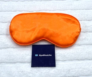 Schlafmaske Seide orange Farbe Augenkissen Augenbinde Schlafhilfe von ByeBlueLite - Bild 1 von 1