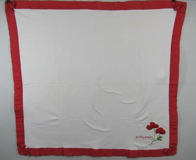 Vintage Gymboree Pretty Poppy Baby Blanket Girl Red Polka Dot Flowers 2004 - Image 1 of 4
