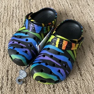 Zueco CROCS Estampado Animal Multicolor Cebra Unisex Clásico Talla M4/W6 - Imagen 1 de 7