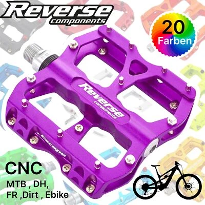 Reverse Fuga Bicicletta Piatto Pedali MTB Fr Dh Dirt Ebike Plattform Pin Pedali - Immagine 1 di 4