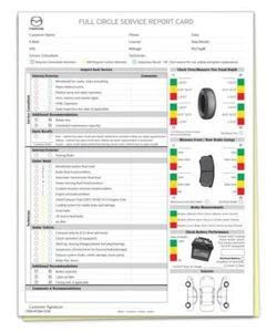 500 Mazda Multi-Point Inspection Form # 7294 / 8.5" x 11" / 2 Part - Imagen 1 de 1