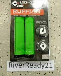 ODI GREEN Lock on Grips atv Jet-Ski Sea-Doo Wave-runner-Blaster Ruffian MX 7/8 - Foto 1 di 1