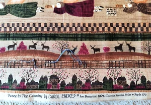 Benartex Peace in the Country Xmas Angels Fabric cotton lightweight - Picture 1 of 6
