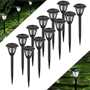 LAMTREE 12/8 Pack Solar Lights , Waterproof Auto Solar LED Lighting (Cool White) - Picture 1 of 6