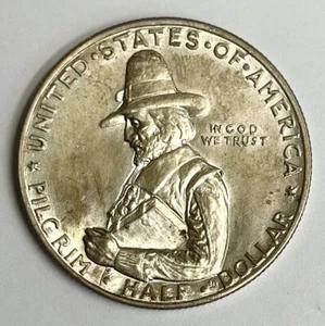 1920 Pilgrim Commemorative Half Dollar 50c Beautifully Original Gem BU - Picture 1 of 12