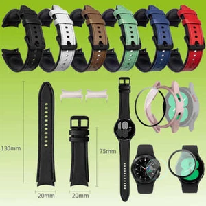 Smartwatch Armband Samsung Galaxy Watch FE 6 5 4 Normal Pro Classic Kunstleder - Afbeelding 1 van 22