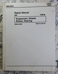 1996 Audi A4 Suspension Wheels Brakes & Steering Service Repair Manual - Bild 1 von 5