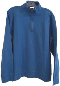 CALVIN KLEIN HERREN "THE CLASSIC" QUARTER ZIP LANGARM Pullover Gr. Large blau - Bild 1 von 6