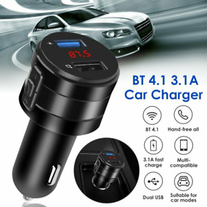 Bluetooth Wireless Handsfree Car FM Transmitter MP3 Player 2 USB Charger Kit kf