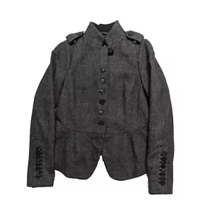 Zara Wool Blend Military Short Coat Women's Size M - Picture 1 of 11