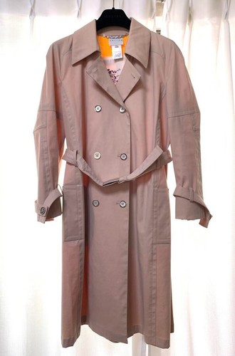 CELINE Trench Cappotto 44 Rosa Beige Donna
