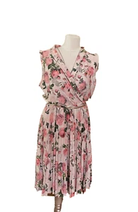 Gorgeous Pleated Yea Party Floral Dress By Mohito Size M- L - Picture 1 of 7