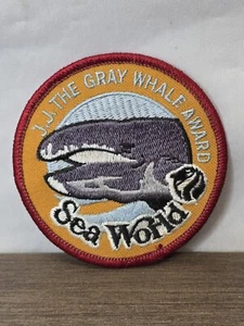 Sea World Patch JJ The Gray Whale Award Sea World Woven Cloth Patch Badge - Picture 1 of 2