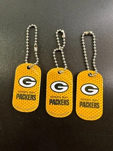 NFL Football Keychain Dog Luggage Tag 4" Bead Chain - Picture 1 of 34