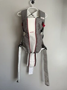 Baby Bjorn Air Mesh Baby Infant Carrier Front & Rear 8-25 Lbs White Gray Red - Picture 1 of 3