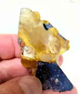 Barytkristall + Fluorit schwarz Bergmännisch Glück Frohnau Erzgebirge Sachsen - Bild 1 von 5
