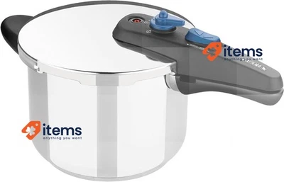 Monix Acciaio Inox Alta Pressione Pentola Include Induzione Argento 6 Litri - Immagine 1 di 3