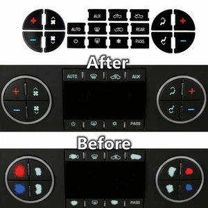 Upgrade Your Interior with AC Dash Button Repair Kit Stickers Replacement - Picture 1 of 4