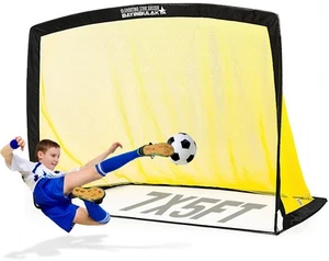 Fußballtor für Hinterhof Tragbares Kinder Fußballnetz (7x5 Fuß, 1er Pack) - Bild 1 von 9