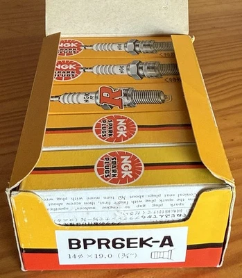 NOS Box of 10 PCS NGK Spark Plugs BPR6EK-A 176-5129 VM05 - Image 1 of 3