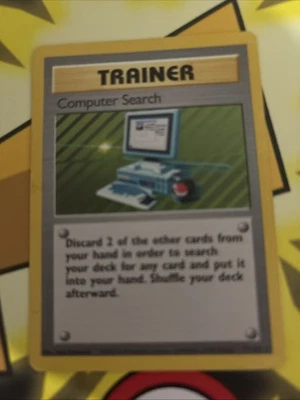 Pokemon Card TCG Card: Computer Search 101/130 Trainer Rare Base Set 2 WOTC MP - Image 1 of 2
