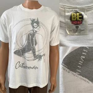 T shirt vintage Catwoman 1992 Batman Movie Tshirt Michelle Pfeiffer Be There XL - Foto 1 di 11