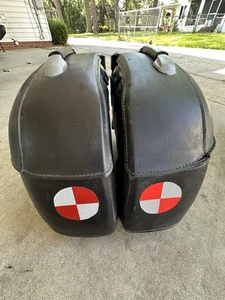 2000 BMW R1200C Pair Side Cargo Leather Saddlebags NO KEY - Picture 1 of 15