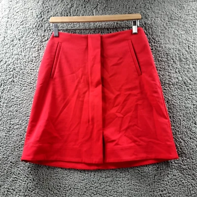 TARGET Womens Skirt Size 8 Red Stretch A-line Midi - Image 1 of 4