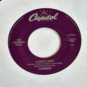 MC Hammer - 2 Legit 2 Quit - 1991 Capitol Records S7-57700 Jukebox 45 1/min - Bild 1 von 2