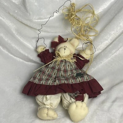 Vintage Butterick Pattern Handmade Needle in a Haystack Wall / Door Hanger Bear - Image 1 of 4