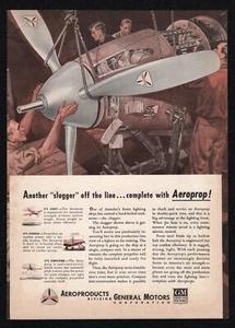 1943 Aeroproducts GM Another Slugger Fighter Light Strong vereinfachte Druckanzeige - Bild 1 von 3