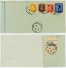 GILBERT ELLICE 1928 REGISTERED PARCEL PIECE FANNING ISLAND PMKs on NEW ZEALAND