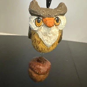 Extremely RARE Vintage OWL With Nut House of Hatten 1993 Christmas Ornament - Bild 1 von 5