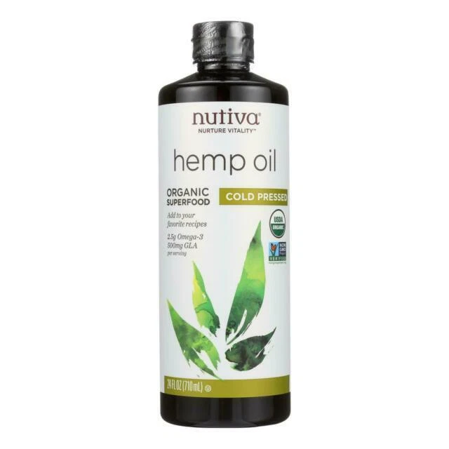 Nutiva Organic Cold-Pressed Unrefined Hempseed Oil 710ml