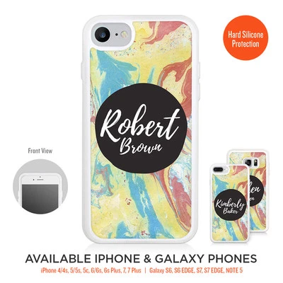 Estuche Personalizado Tu Nombre Tinta Artística Salpicaduras Bumper Estuche para iPhone Galaxy LG Pixel  Foto 1 de 4