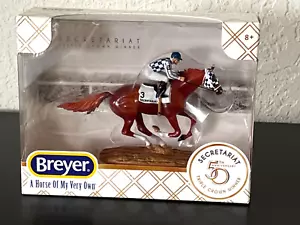 Breyer Horse SECRETARIAT 50th Triple Crown Winner Kentucky Derby FIGURINE+JOCKEY - Picture 1 of 9